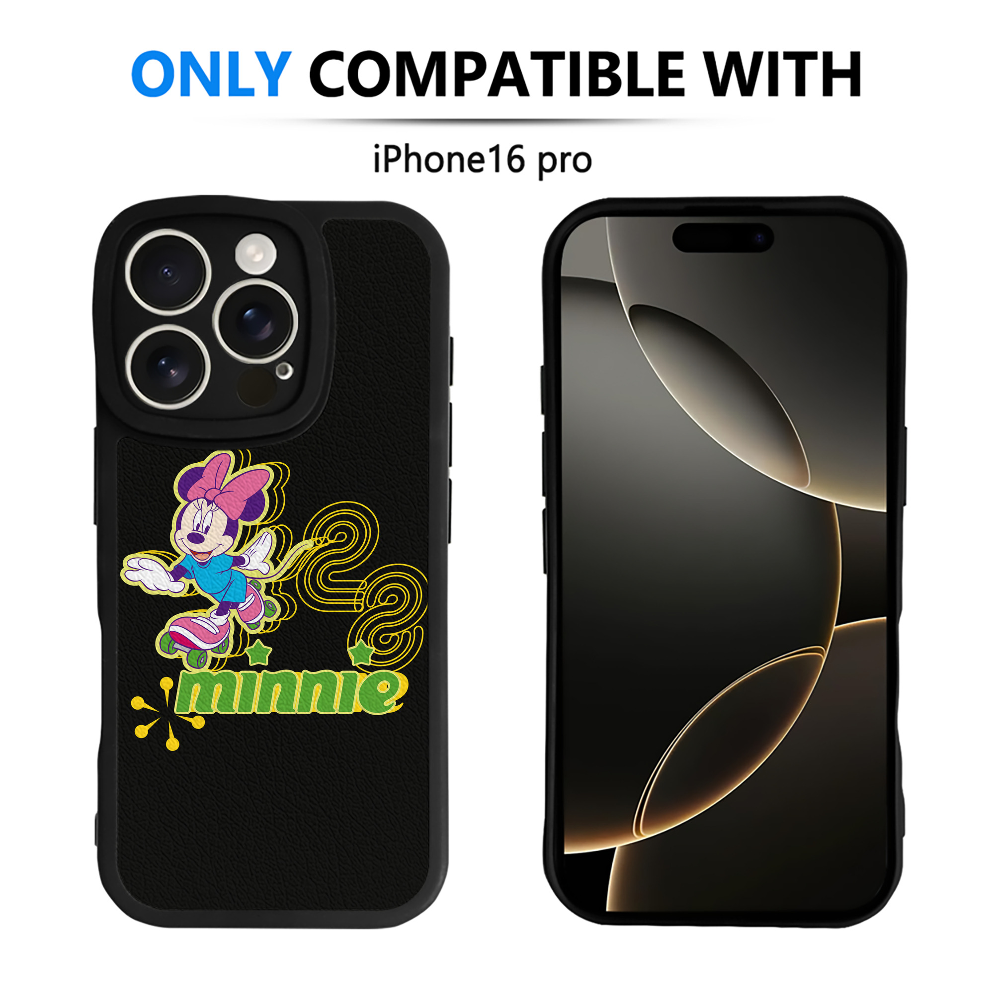 （画像用） ミッキーマウス Mickey Mouse 【iPhone 16シリーズ対応】シリコンスマホケース（レザー調） 材質：シリコン